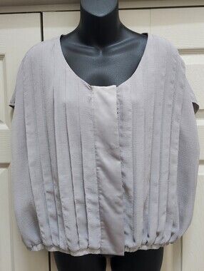 Retro GAP FALL 2011 BUBBLE BLOUSON Sleeveless Gray Layering piece Sz L